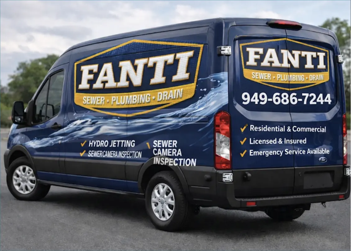 Fanti Sewers and Drains wrapped service van